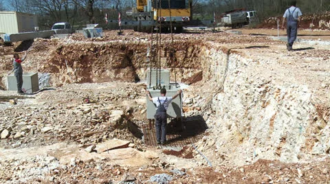 Cranes and workers on the site 1 Stock Footage 23387299