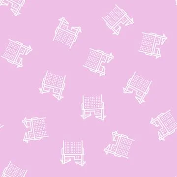 Cranes building skyscraper line seamless pattern 库存插图