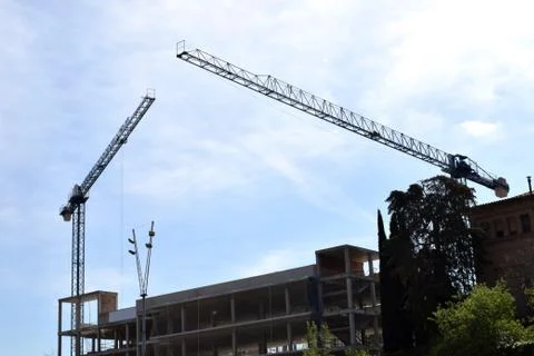 Cranes for construction Stock Photos