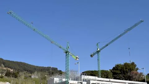 Cranes for construction Stock Photos