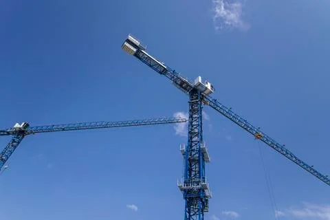 Cranes in a construction site Foto stock