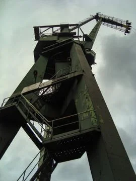 Cranes at the Gda?sk Shipyard. Stock Photos