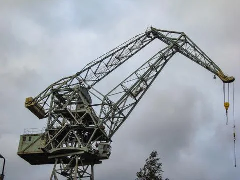 Cranes at the Gda?sk Shipyard. Stock Photos