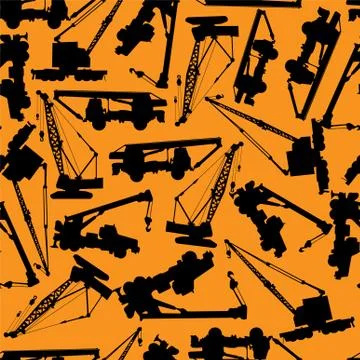 Cranes pattern; abstract seamless texture; vector Stock Illustration