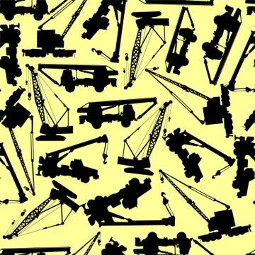 Cranes pattern; abstract seamless texture; vector Stock Illustration