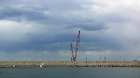 Cranes at the port 库存影片 725302