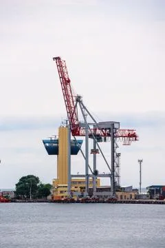 Cranes in the port Фото