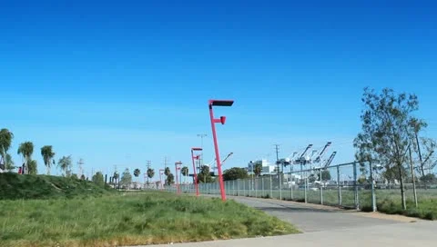 Cranes port scene 库存影片 10883630