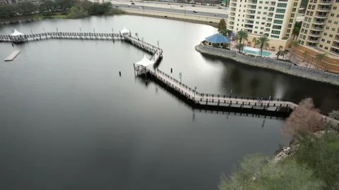 CRANES ROOST BRIDGE  ORBIT SHOT Stock Footage 232351941