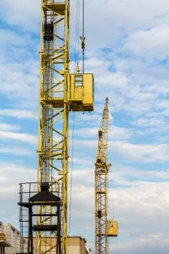 Cranes in a row Stock Photos