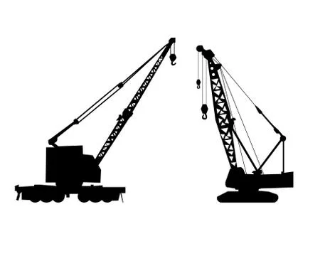 Cranes silhouette vector Stock Illustration