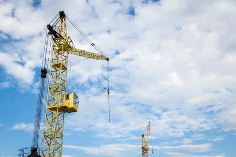 Cranes in the sky Stock Photos