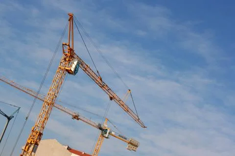 Cranes up the sky Foto stock