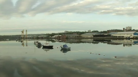 Cranes on the Tyne Stock Footage 373192