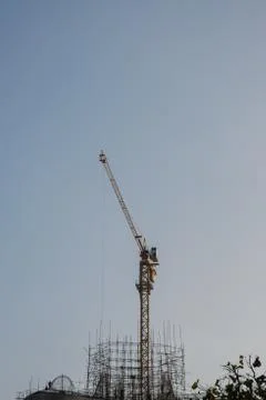 Cranes used in construction Stock Photos