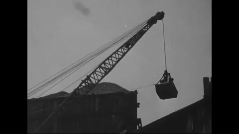 Cranes work at construction site - 1930 Stock Footage 101709409