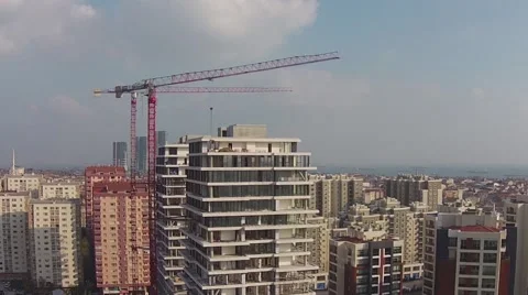 Cranes working Stock Footage 43267731