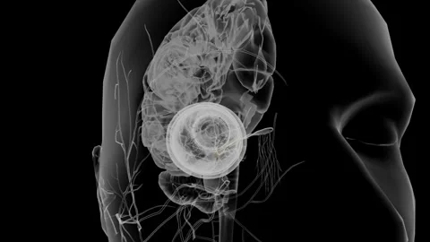 Cranial nerve II, the optic nerve, controls the special sense of vision Stock Footage 246545250