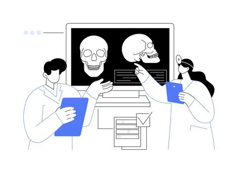 Craniofacial surgery abstract concept vector illustration. Stock Illustration