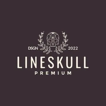 Cranium with wheat logo design, vector graphic symbol icon illustration cre.. 스톡 일러스트