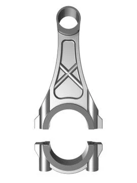 Crank 3D render Stock Illustration