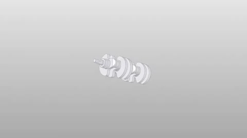 Crankshaft, CAD technical drawing, and 3D illustration, mechanical part eng.. Video stock 303768489