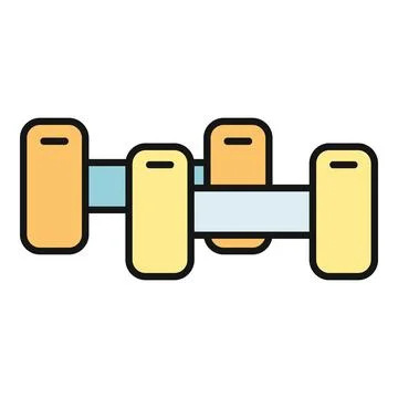 Crankshaft engine part icon representing mechanical power Illustrazione stock