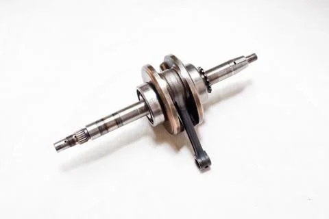 Crankshaft for motorcycle engine components Stock Photos