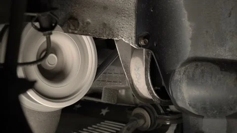 The crankshaft pulley Stock Footage 144180953