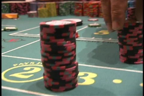 Craps bets placed on table 1 Stock Footage 109024