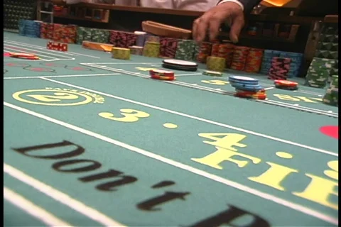 Craps bets placed on table 1 Stock Footage 109029