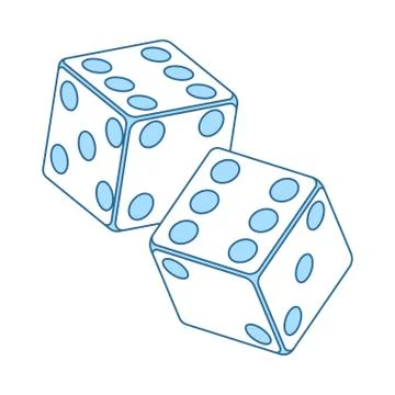 Craps Dice Icon Stock Illustration