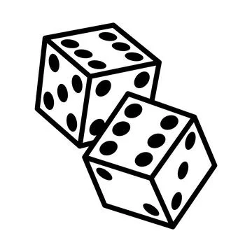 Craps Dice Icon Stock Illustration