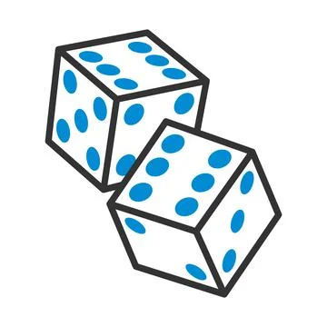 Craps Dice Icon Stock Illustration