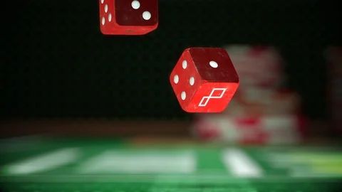 Craps Dice Throw in Slow Motion 库存 After Effects