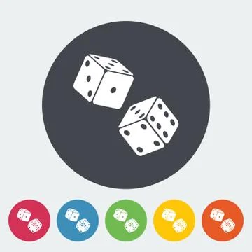 Craps flat icon Stock Illustration