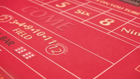 Craps gambling table overview 4k Stock Footage 281859615