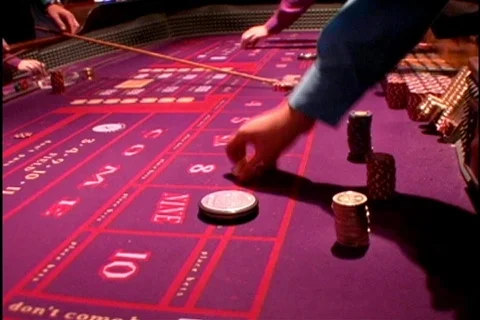 Craps Gaming Table Wheel Las Vegas Atlantic City Gambling Casino Stock Footage 144327