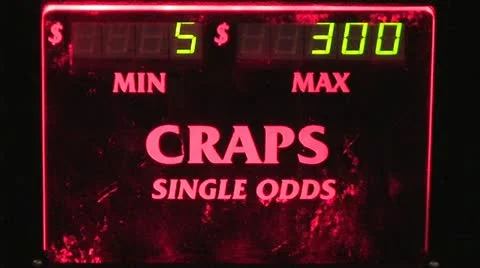Craps Sign Stock Footage 11170994