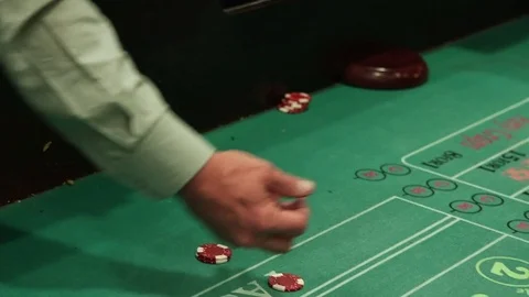 Craps Table Dice Roll Stock Footage 72852162