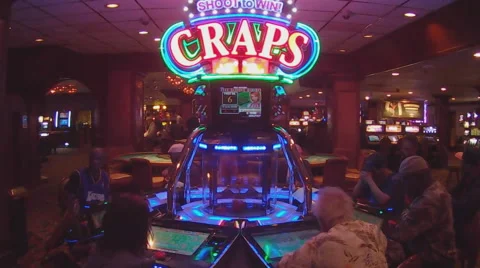 Craps Table Game Inside Casino Stock Footage 51235576