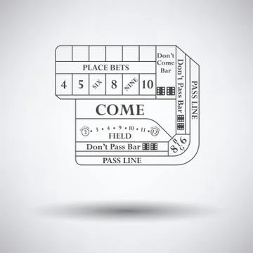 Craps table icon Stock Illustration