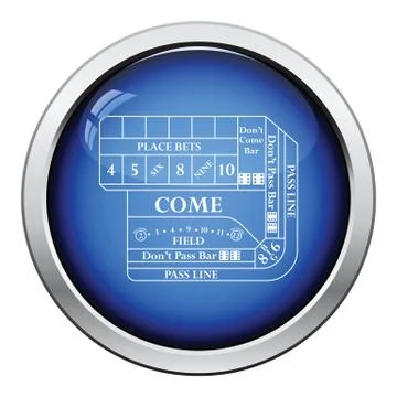 Craps table icon Stock Illustration