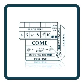 Craps table icon Stock Illustration