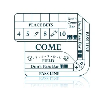 Craps Table Icon Stock Illustration