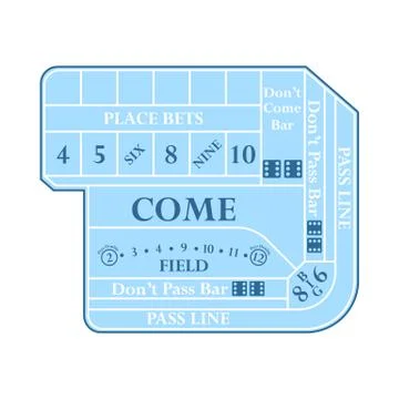 Craps Table Icon Stock Illustration