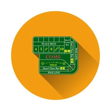 Craps Table Icon Stock Illustration