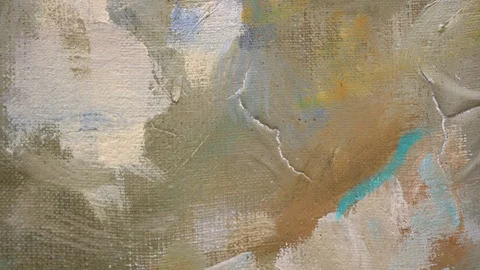 The craquelure on a painting Stock Footage 101590972