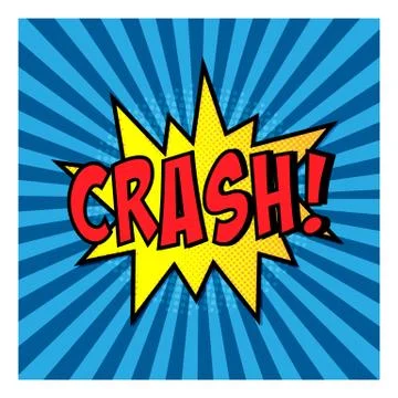 Crash. a Comic book explosion. vector illustration Illustrazione stock