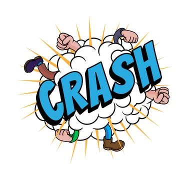 CRASH Comic Book Pop Art Fight Cloud Graphic Stockillustratie